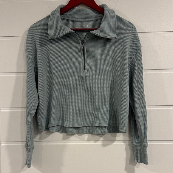 Abercrombie & Fitch Tops - Abercrombie & Fitch Waffle Knit Quarter-Zip Shirt